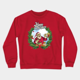 happy retro santa Crewneck Sweatshirt